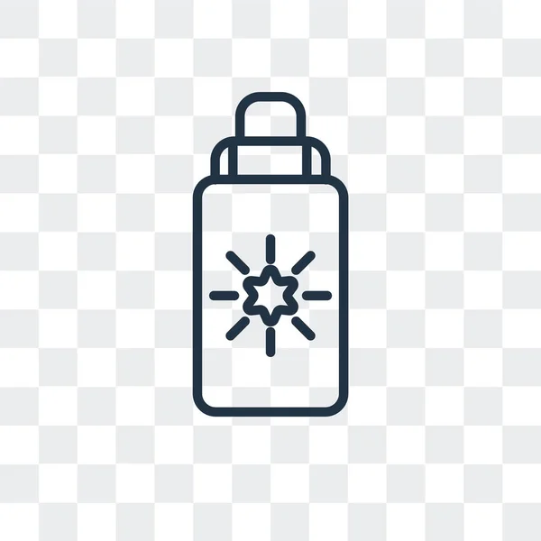 Sonnencreme-Vektorsymbol isoliert auf transparentem Hintergrund, Sonnencreme-Logo-Design — Stockvektor
