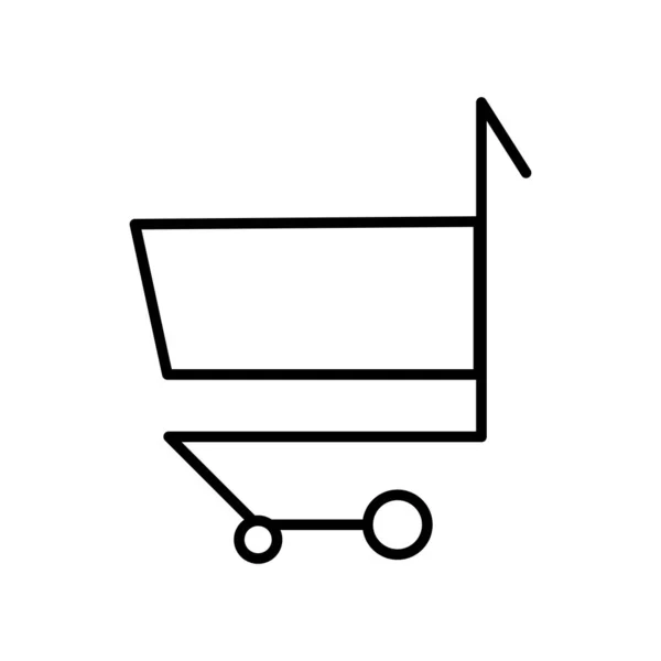 Warenkorb-Symbol-Vektor isoliert auf weißem Hintergrund, Warenkorb-Schild, offic — Stockvektor