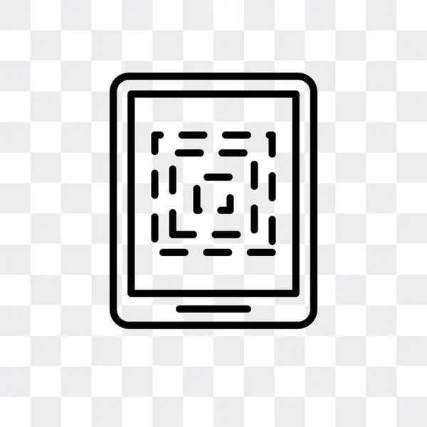 Значок вектора планшета изолирован на прозрачном фоне, дизайн логотипа планшета — стоковый вектор