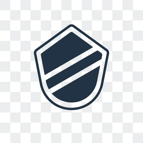 Icona vettoriale scudo isolata su sfondo trasparente, disegno logo scudo — Vettoriale Stock