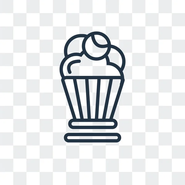 Muffin icono vectorial aislado sobre fondo transparente, Muffin logo design — Vector de stock