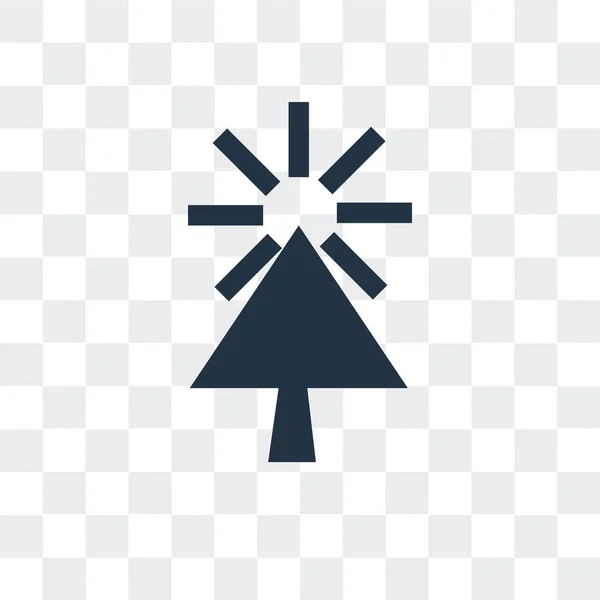 Курсор вектор значок изолирован на прозрачном фоне, Курсор дизайн логотипа — стоковый вектор