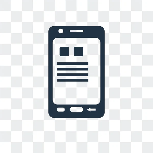 Icono de vector de Smartphone aislado sobre fondo transparente, Diseño de logotipo de Smartphone — Vector de stock