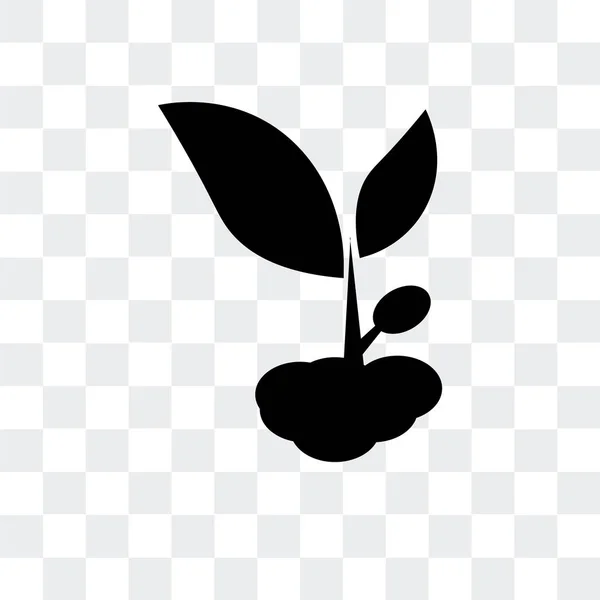 Crescente Icona vettoriale vegetale isolata su sfondo trasparente, Gr — Vettoriale Stock