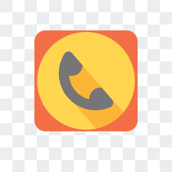 Icône de vecteur d'appel téléphonique isolé sur fond transparent, Téléphone — Image vectorielle