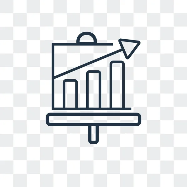 Line chart vector icon isolated on transparent background, Line chart logo design