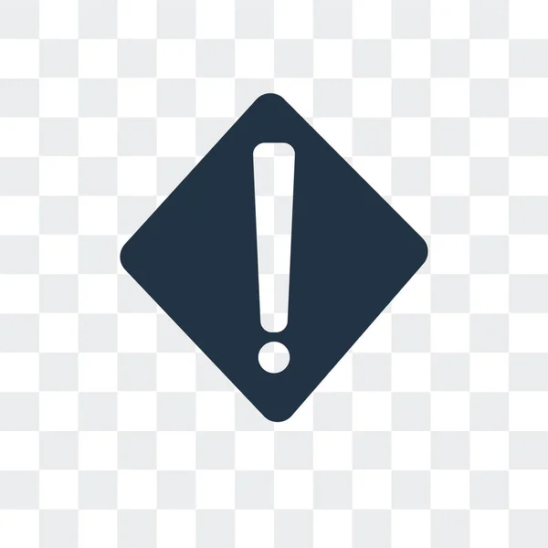 Icône vectorielle d'avertissement isolée sur fond transparent, Conception du logo d'avertissement — Image vectorielle