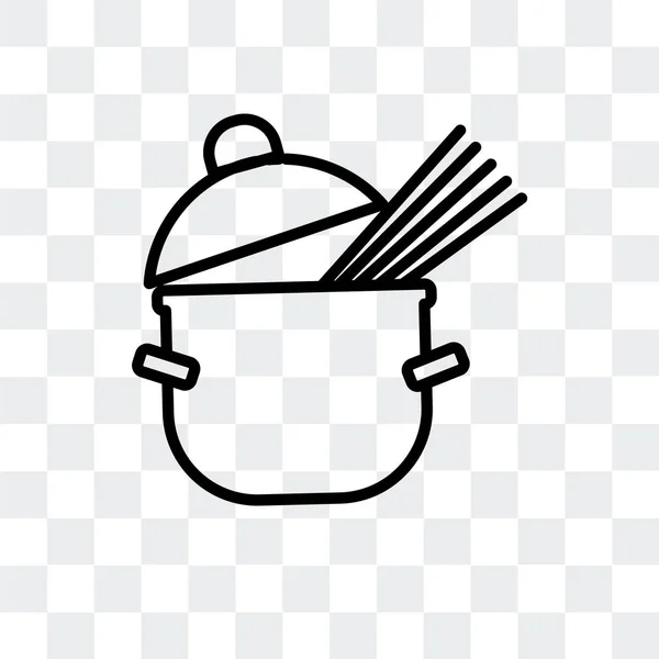 Pasta vektor ikonen isolerad på transparent bakgrund, Pasta Logotypdesign — Stock vektor