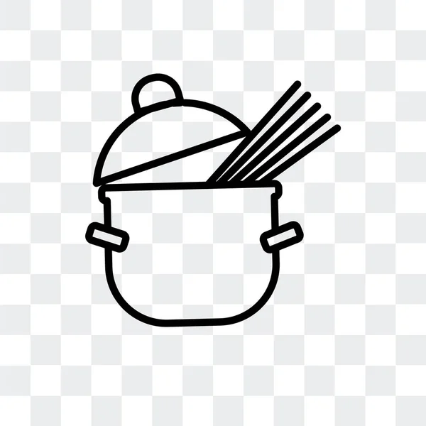 Icono de vector de pasta aislado sobre fondo transparente, diseño del logotipo de pasta — Vector de stock