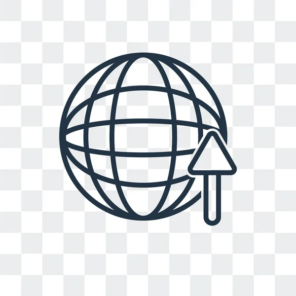 Icono vectorial mundial aislado sobre fondo transparente, diseño de logotipo en todo el mundo — Vector de stock