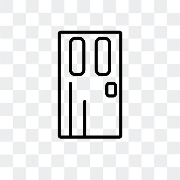 Icona vettoriale della porta isolata su sfondo trasparente, Design logo della porta — Vettoriale Stock