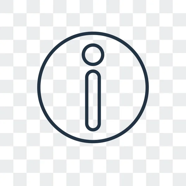Icona vettoriale dell'informazione isolata su sfondo trasparente, progettazione del logo dell'informazione — Vettoriale Stock