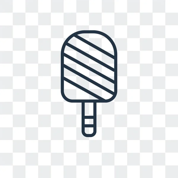 Icono del vector del helado aislado en el fondo transparente, diseño del logotipo del helado — Vector de stock
