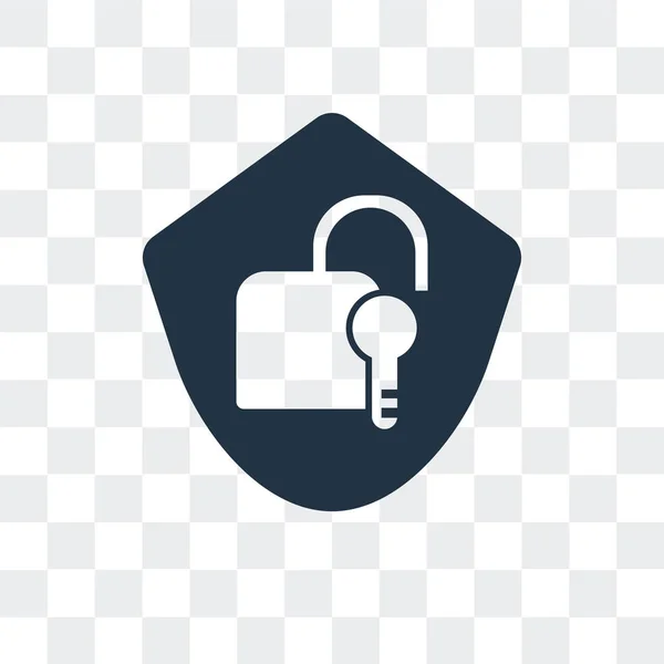 Icono vectorial de seguridad aislado sobre fondo transparente, diseño del logotipo de seguridad — Vector de stock