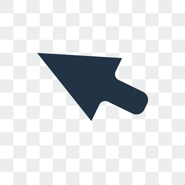 Icona vettoriale cursore isolata su sfondo trasparente, disegno logo cursore — Vettoriale Stock