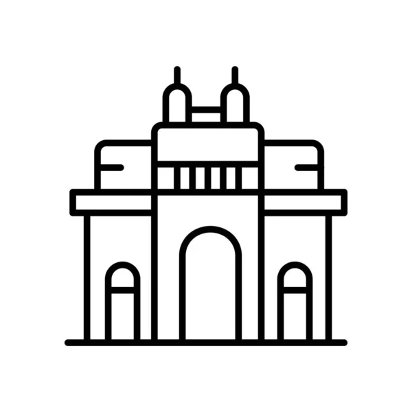 Átjáró India ikon vektor elszigetelt fehér background, Gatew — Stock Vector