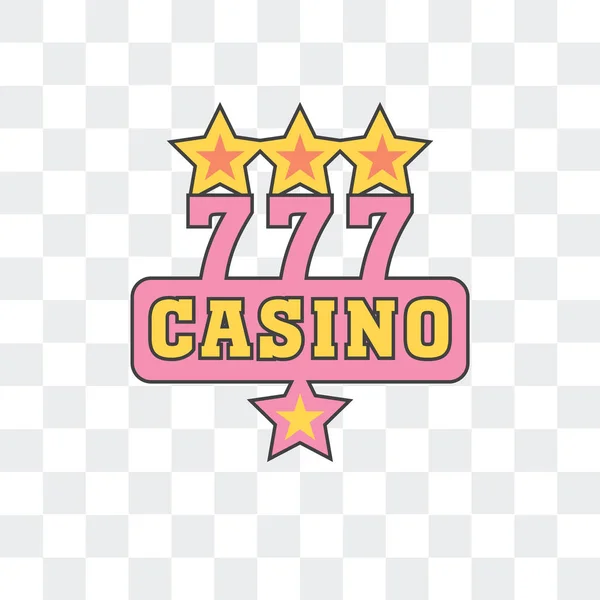 Casino icono del vector aislado sobre fondo transparente, Casino lo — Archivo Imágenes Vectoriales