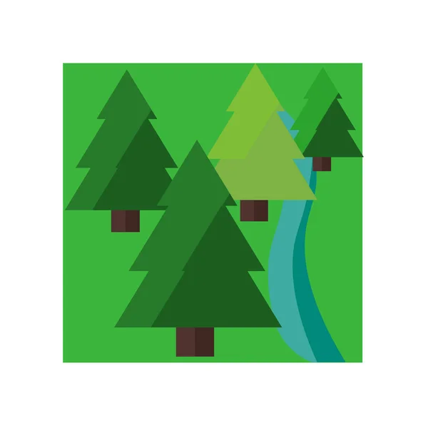 Baum-Symbol-Vektor isoliert auf weißem Hintergrund, Baum-Zeichen, Natur — Stockvektor