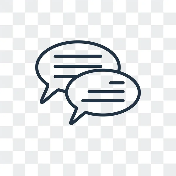 Icono de vector de conversación aislado sobre fondo transparente, Diseño de logotipo de conversación — Vector de stock