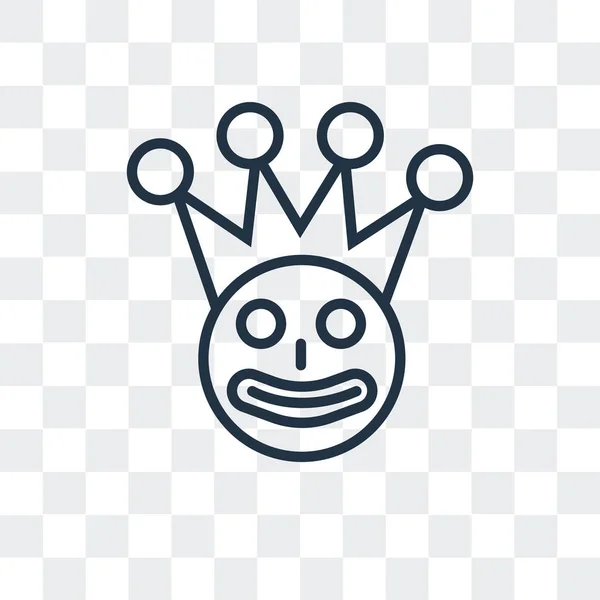 Kroon vector pictogram geïsoleerd op transparante achtergrond, Crown logo ontwerp — Stockvector