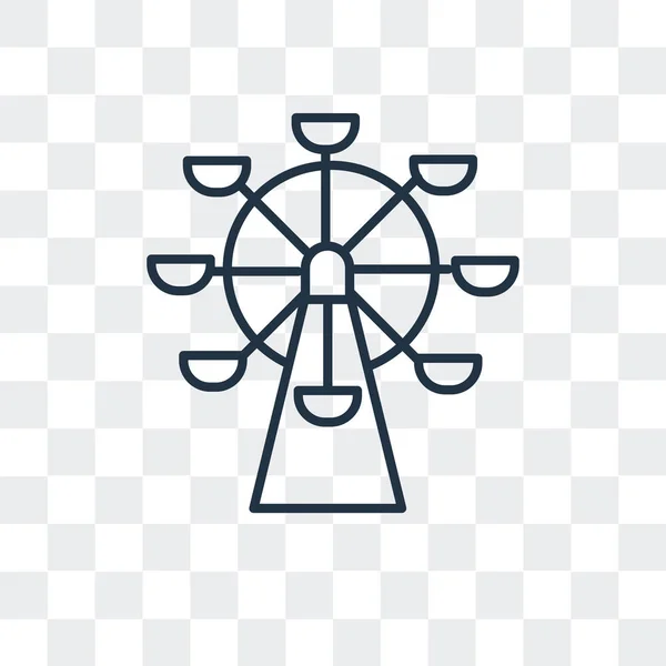 透明な背景、観覧のロゴデザインに分離された観覧ベクトル アイコン — ストックベクタ