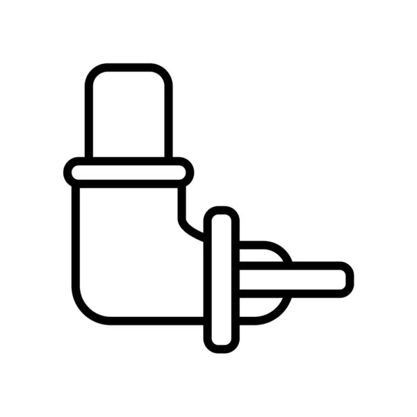 Pipe vector icono aislado sobre fondo blanco, signo de tubería — Archivo Imágenes Vectoriales