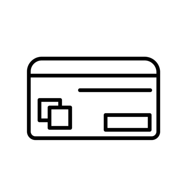 Bankkarte Symbol Vektor isoliert auf weißem Hintergrund, Bankkarte si — Stockvektor