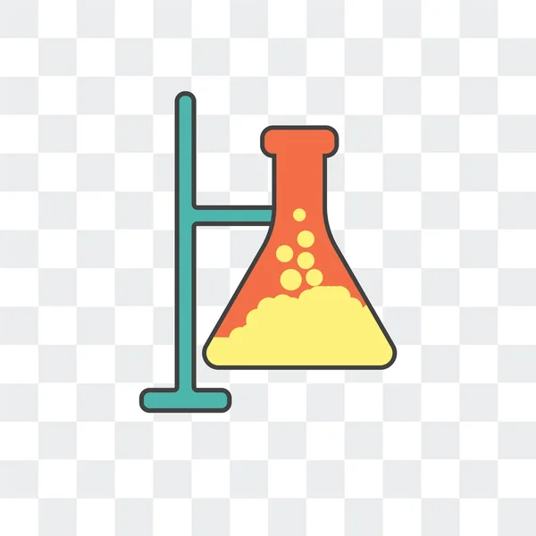 Icono del vector de química aislado sobre fondo transparente, Chemis — Vector de stock