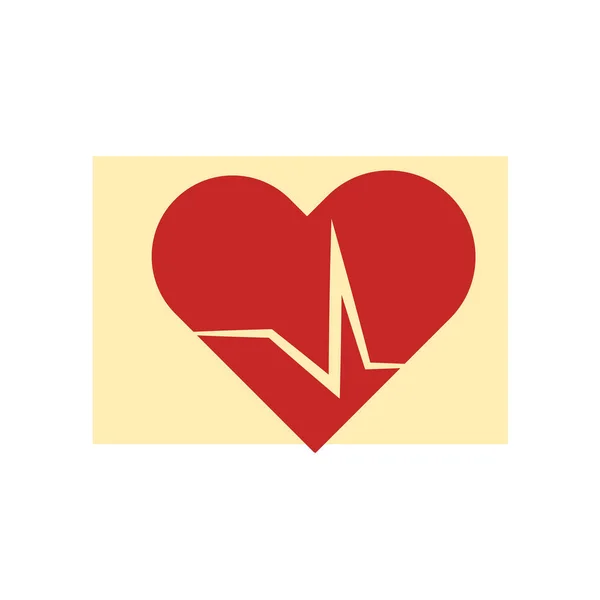 Вектор частоти серцевих скорочень ізольовано на білому тлі, частота серцевих скорочень — стоковий вектор