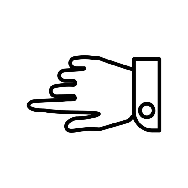 Handsymbolvektor isoliert auf weißem Hintergrund, Handzeichen, offic — Stockvektor