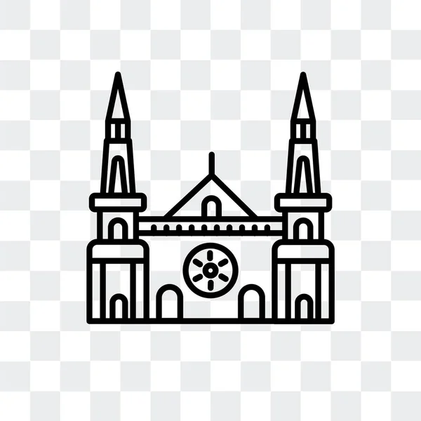 Векторная икона Шартрского собора на прозрачном фоне, дизайн логотипа Шартрского собора — стоковый вектор
