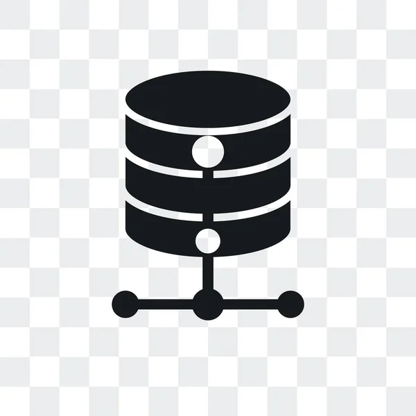 Icône vectorielle de base de données isolée sur fond transparent, Bases de données — Image vectorielle