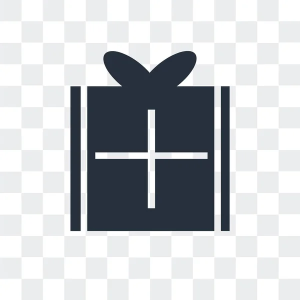 Envuelto icono de vector de regalo aislado sobre fondo transparente, Wra — Vector de stock