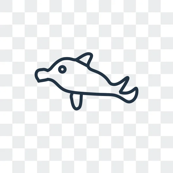 Dolphin vector icono aislado sobre fondo transparente, Dolphin logo design — Vector de stock