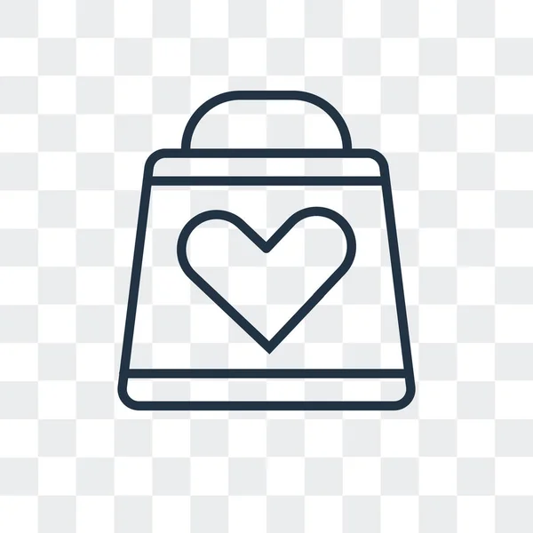 Bevásárló táska vektor ikon elszigetelt átlátszó háttér, bevásárló táska logo tervezés — Stock Vector