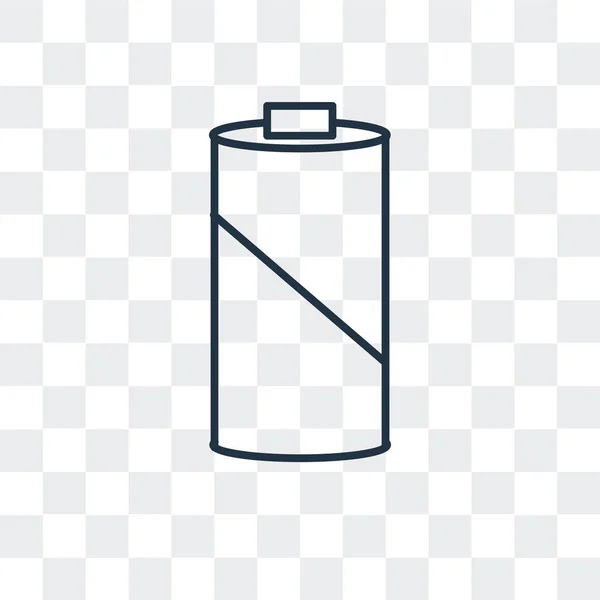 Akku-Vektor-Symbol isoliert auf transparentem Hintergrund, Batterie-Logo-Design — Stockvektor