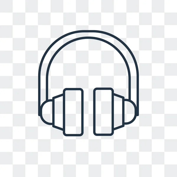 Векторна піктограма навушників ізольована на прозорому фоні, дизайн логотипу навушників — стоковий вектор