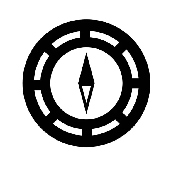 Kompass-Symbol-Vektor isoliert auf weißem Hintergrund, Kompass-Zeichen , — Stockvektor