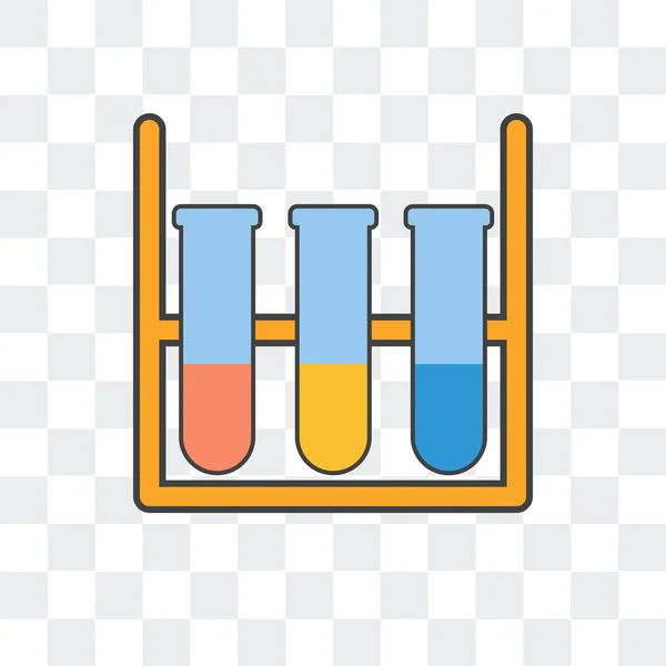テスト t 透明な背景に分離された試験管ベクトル アイコン — ストックベクタ