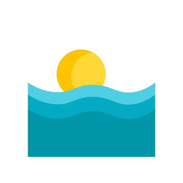 Vector icono de mar aislado sobre fondo blanco, signo de mar, naturaleza — Vector de stock