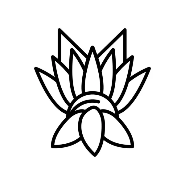Lotus icône vecteur isolé sur fond blanc, Lotus signe — Image vectorielle