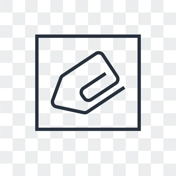 Icona vettoriale clip isolata su sfondo trasparente, logo Clip d — Vettoriale Stock