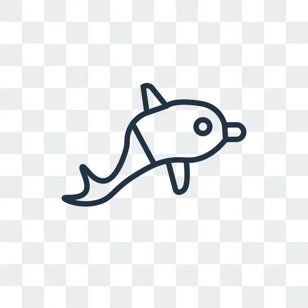 Dolphin vector icono aislado sobre fondo transparente, Dolphin logo design — Vector de stock