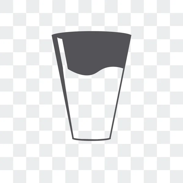 Verre d'eau avec icône de vecteur de goutte isolé sur bac transparent — Image vectorielle
