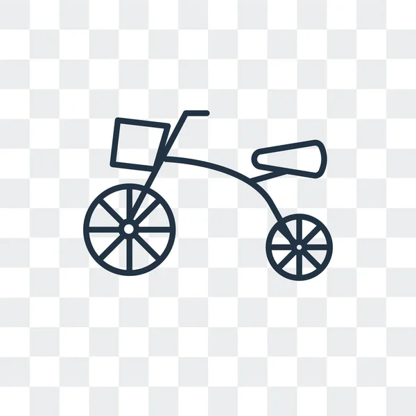 Bike vector icon isolated on transparent background, Bike logo design — Stock Vector
