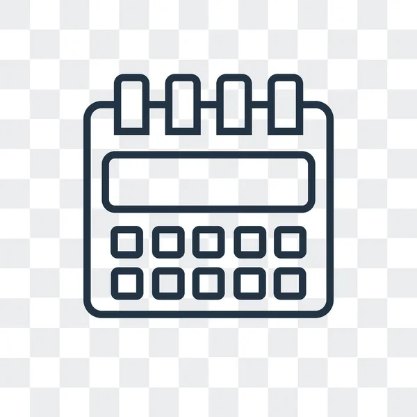 Vector kalenderpictogram geïsoleerd op transparante achtergrond, kalender logo ontwerp — Stockvector