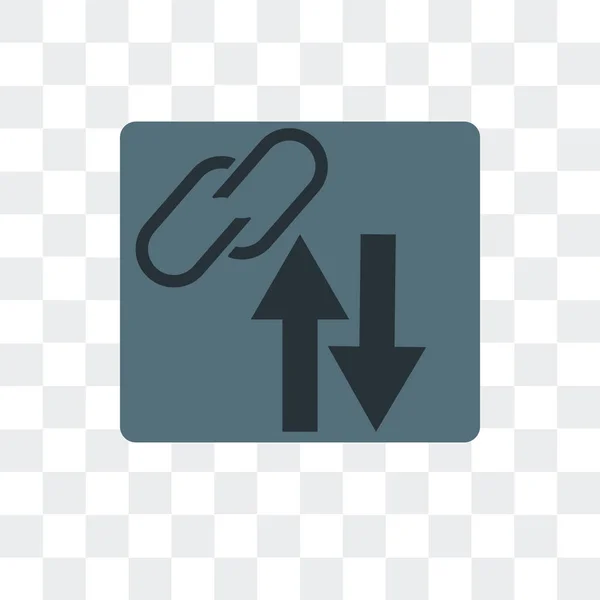 Enlace icono de vector aislado sobre fondo transparente, logotipo de enlace d — Vector de stock