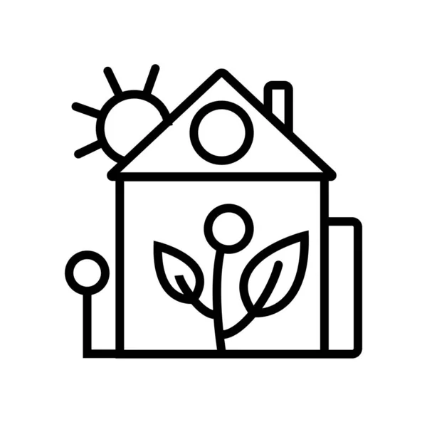 Gewächshaus-Symbol-Vektor isoliert auf weißem Hintergrund, Gewächshaus — Stockvektor