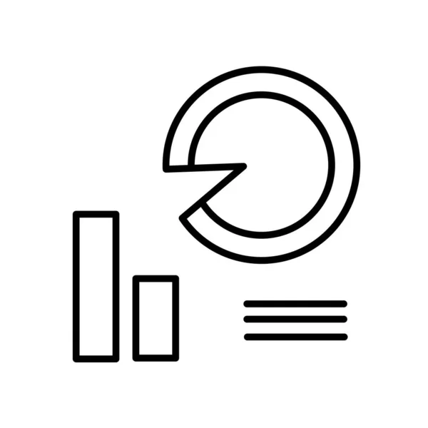 Gráfico vector icono aislado sobre fondo blanco, signo gráfico, lin — Vector de stock