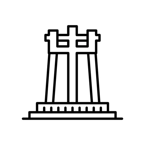 Кесон-меморіальний коло значок вектор ізольовані на білому тлі, — стоковий вектор
